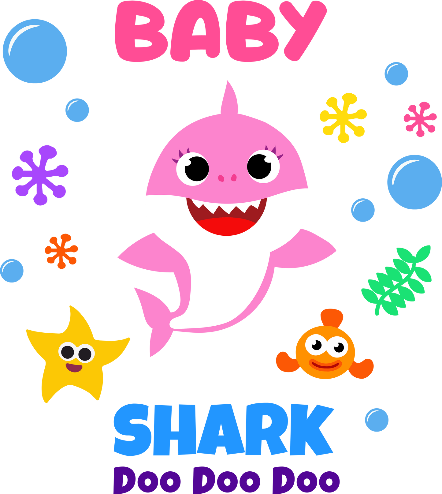 Baby shark girl - Decals Sticker Graphic - Auto, Wall, Laptop, Cell, Truck Sticker for Windows, Cars, Trucks