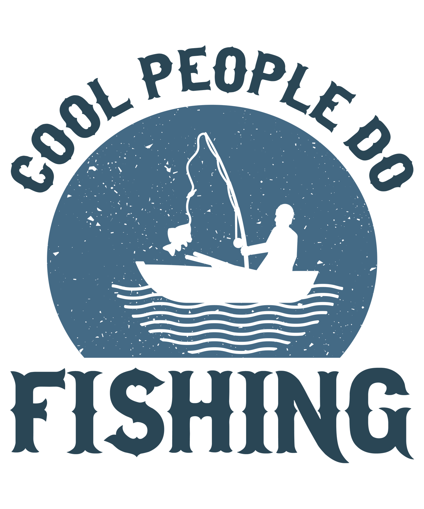 Cool people do fishing - Decals Sticker Graphic - Auto, Wall, Laptop, Cell, Truck Sticker for Windows, Cars, Trucks