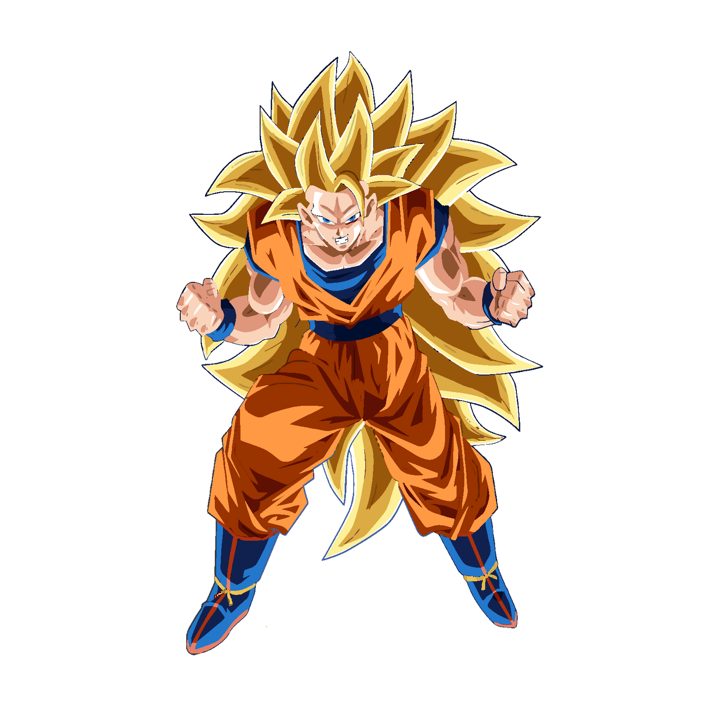 Long hair goku - Decals Sticker Graphic - Auto, Wall, Laptop, Cell, Truck Sticker for Windows, Cars, Trucks