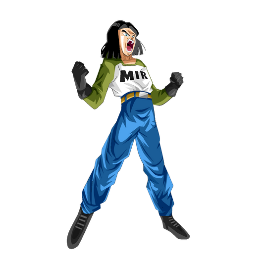Android 17   - Decals Sticker Graphic - Auto, Wall, Laptop, Cell, Truck Sticker for Windows, Cars, Trucks