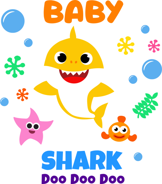 Baby shark boy   - Decals Sticker Graphic - Auto, Wall, Laptop, Cell, Truck Sticker for Windows, Cars, Trucks