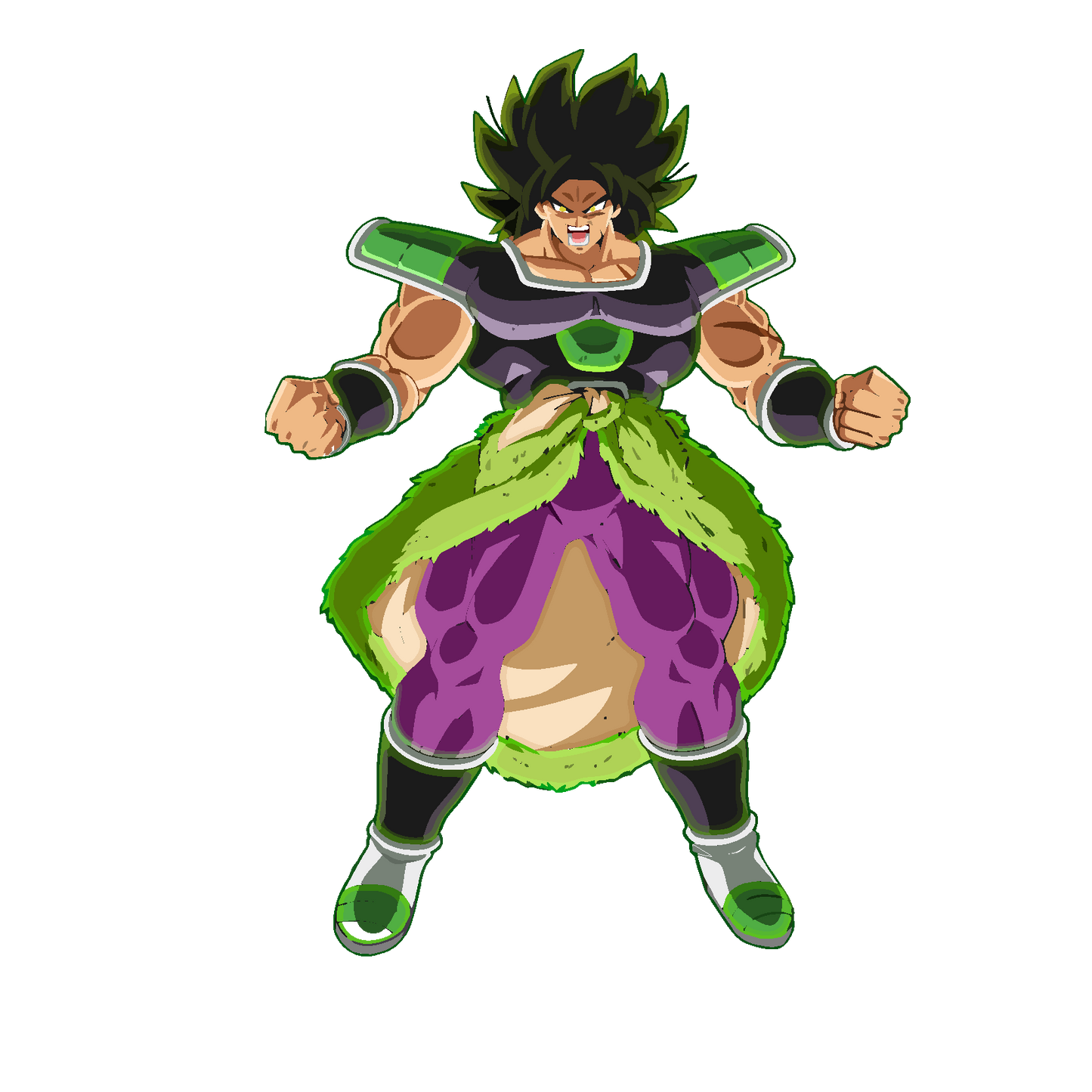 Broly - Decals Sticker Graphic - Auto, Wall, Laptop, Cell, Truck Sticker for Windows, Cars, Trucks