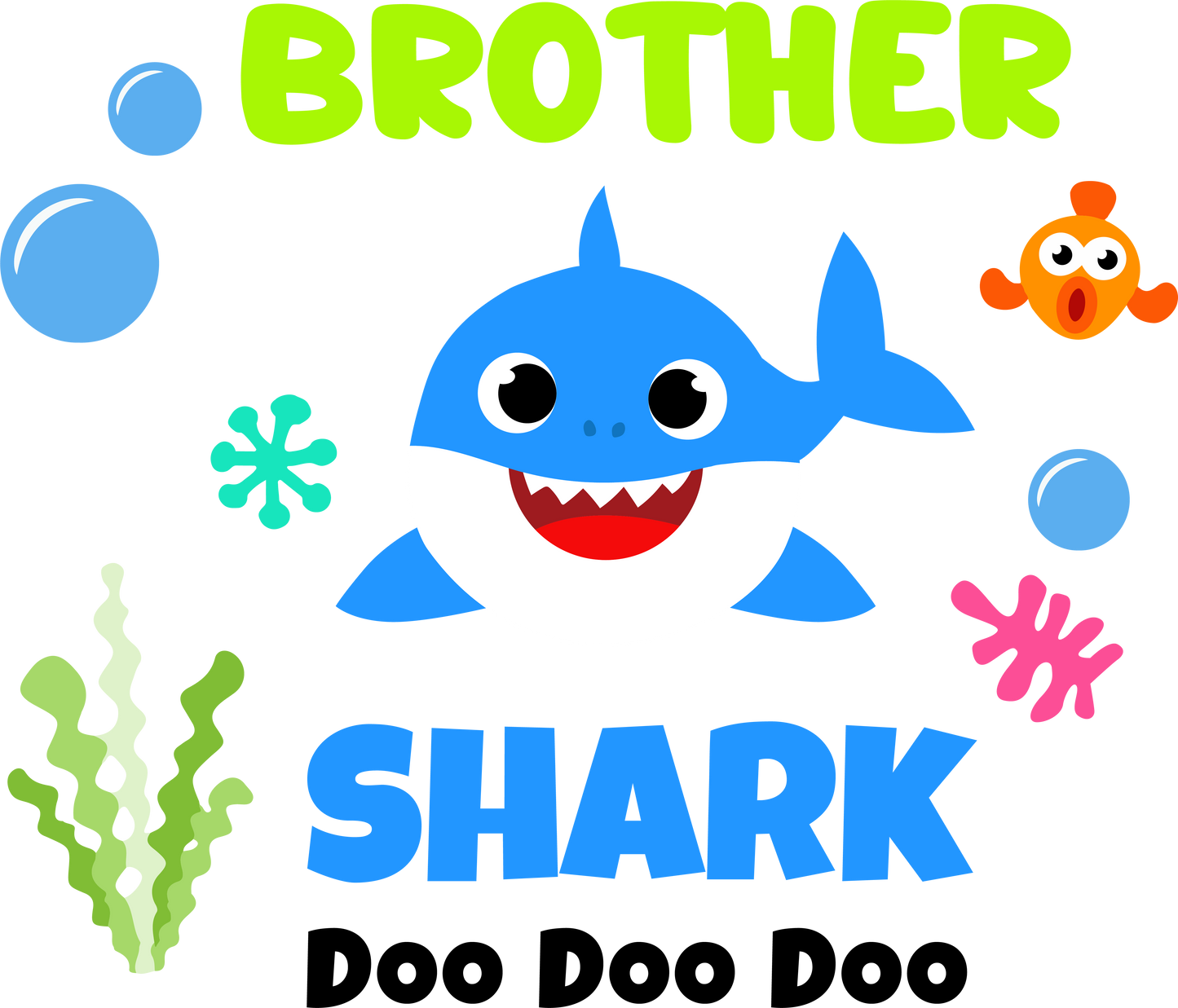 Blue brother shark  - Decals Sticker Graphic - Auto, Wall, Laptop, Cell, Truck Sticker for Windows, Cars, Trucks