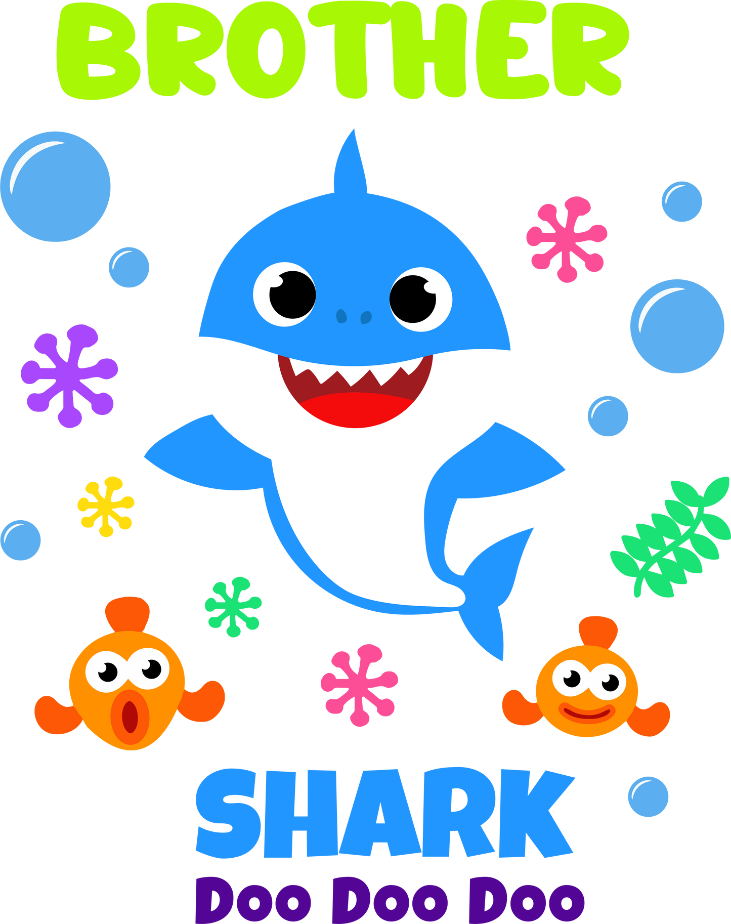 Brother shark  - Decals Sticker Graphic - Auto, Wall, Laptop, Cell, Truck Sticker for Windows, Cars, Trucks