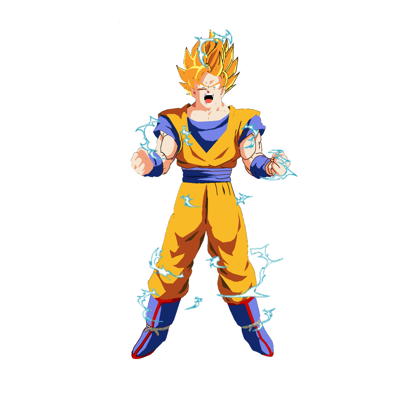 Super Saiyan  Goku- Decals Sticker Graphic - Auto, Wall, Laptop, Cell, Truck Sticker for Windows, Cars, Trucks