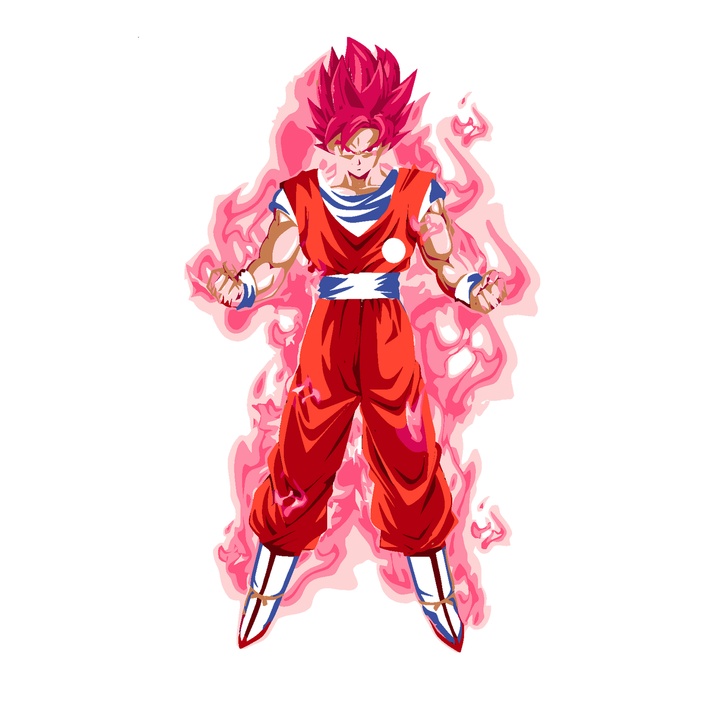 Dragon flame Goku  - Decals Sticker Graphic - Auto, Wall, Laptop, Cell, Truck Sticker for Windows, Cars, Trucks