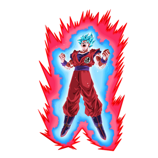 Super Saiyan blue Kaioken  Goku - Decals Sticker Graphic - Auto, Wall, Laptop, Cell, Truck Sticker for Windows, Cars, Trucks