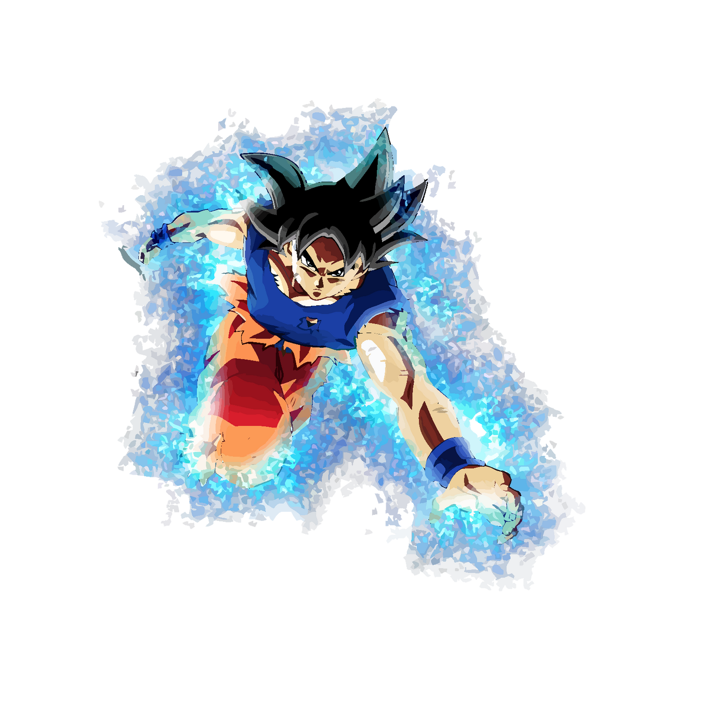 Goku (Ultra Instinct) - Decals Sticker Graphic - Auto, Wall, Laptop, Cell, Truck Sticker for Windows, Cars, Trucks