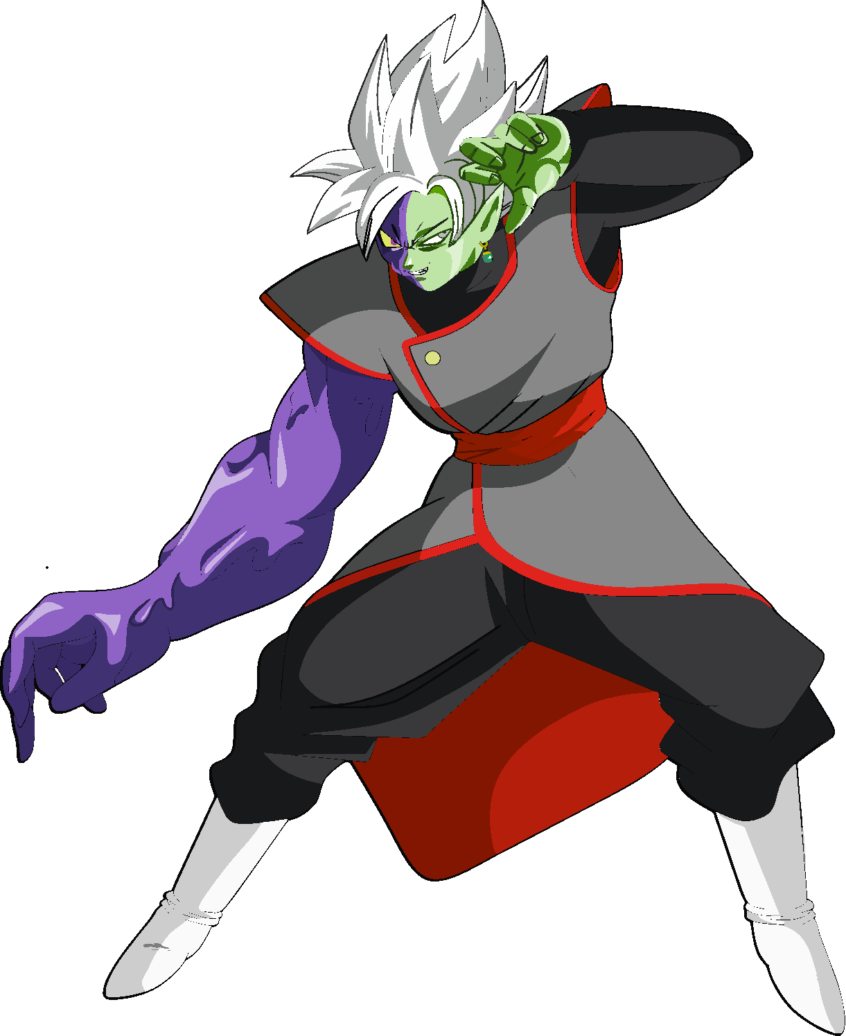Corrupted Merged Zamasu Render - Decals Sticker Graphic - Auto, Wall, Laptop, Cell, Truck Sticker for Windows, Cars, Trucks