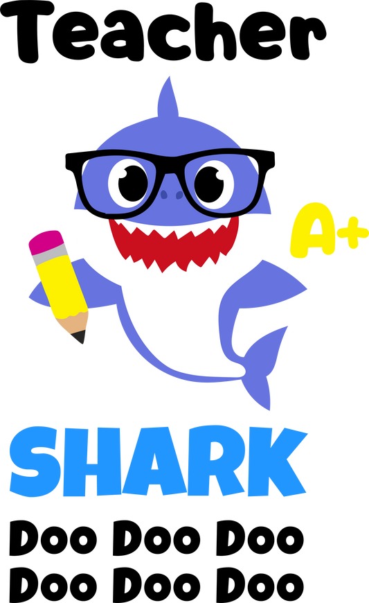 Teacher shark - Decals Sticker Graphic - Auto, Wall, Laptop, Cell, Truck Sticker for Windows, Cars, Trucks