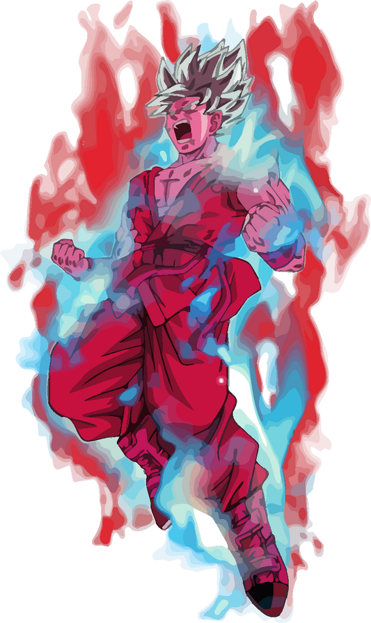 Super Saiyan Blue Kaioken  - Decals Sticker Graphic - Auto, Wall, Laptop, Cell, Truck Sticker for Windows, Cars, Trucks