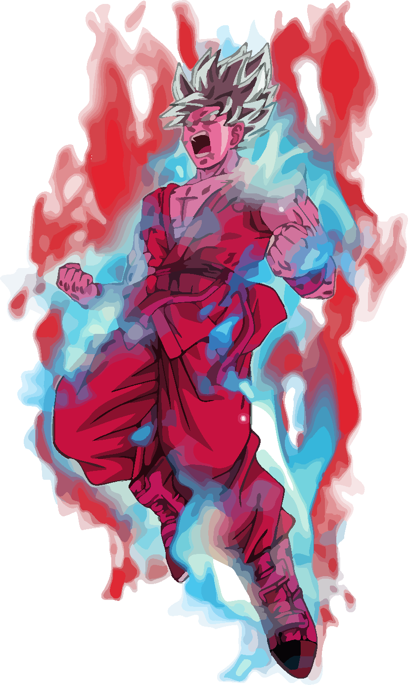 Super Saiyan Blue Kaioken  - Decals Sticker Graphic - Auto, Wall, Laptop, Cell, Truck Sticker for Windows, Cars, Trucks